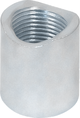 Welded muff with shaping galvanized